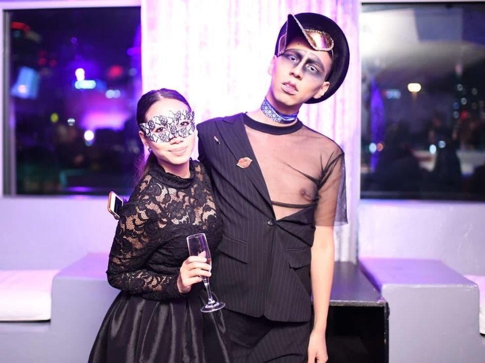 Elodie Ngouansavanh, Anthony Aguilar at Heart of Fashion Masquerade Ball