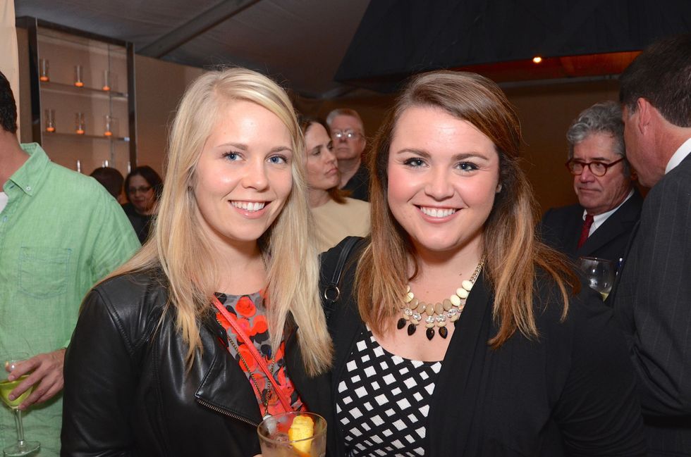 Emilie Bell, left, and Sara Smelser at the Butler Brothers party November 2014