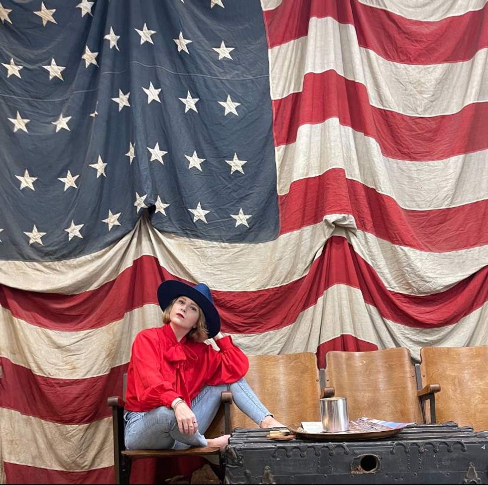 Emily Cotton American flag