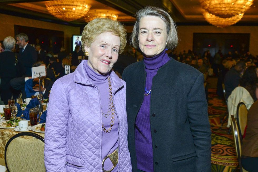Emily Crosswell, left, and Flo McGee at the National Philanthropy Day luncheon November 2013