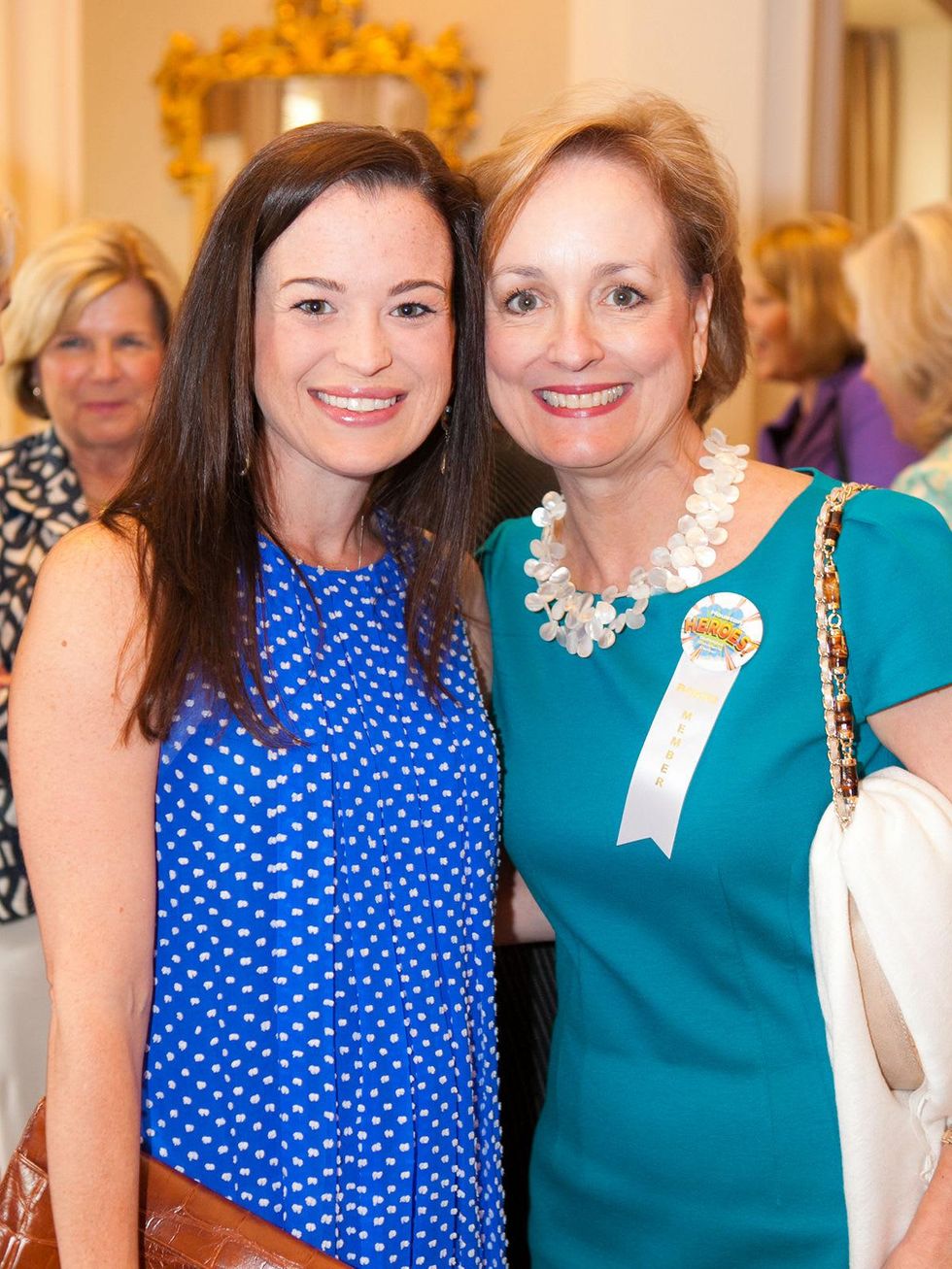 Emily Perry, left, and Pam Brasseux at the DePelchin Children's Center luncheon April 2014