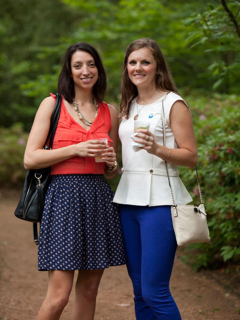 Emily Smith, left, and Abbey Marks at Bayou Bend's Bubbly on the Bend April 2014