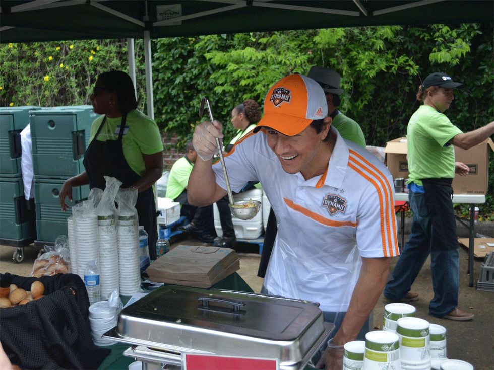 Empty Bowls event 2015 Brian Ching Dynamo
