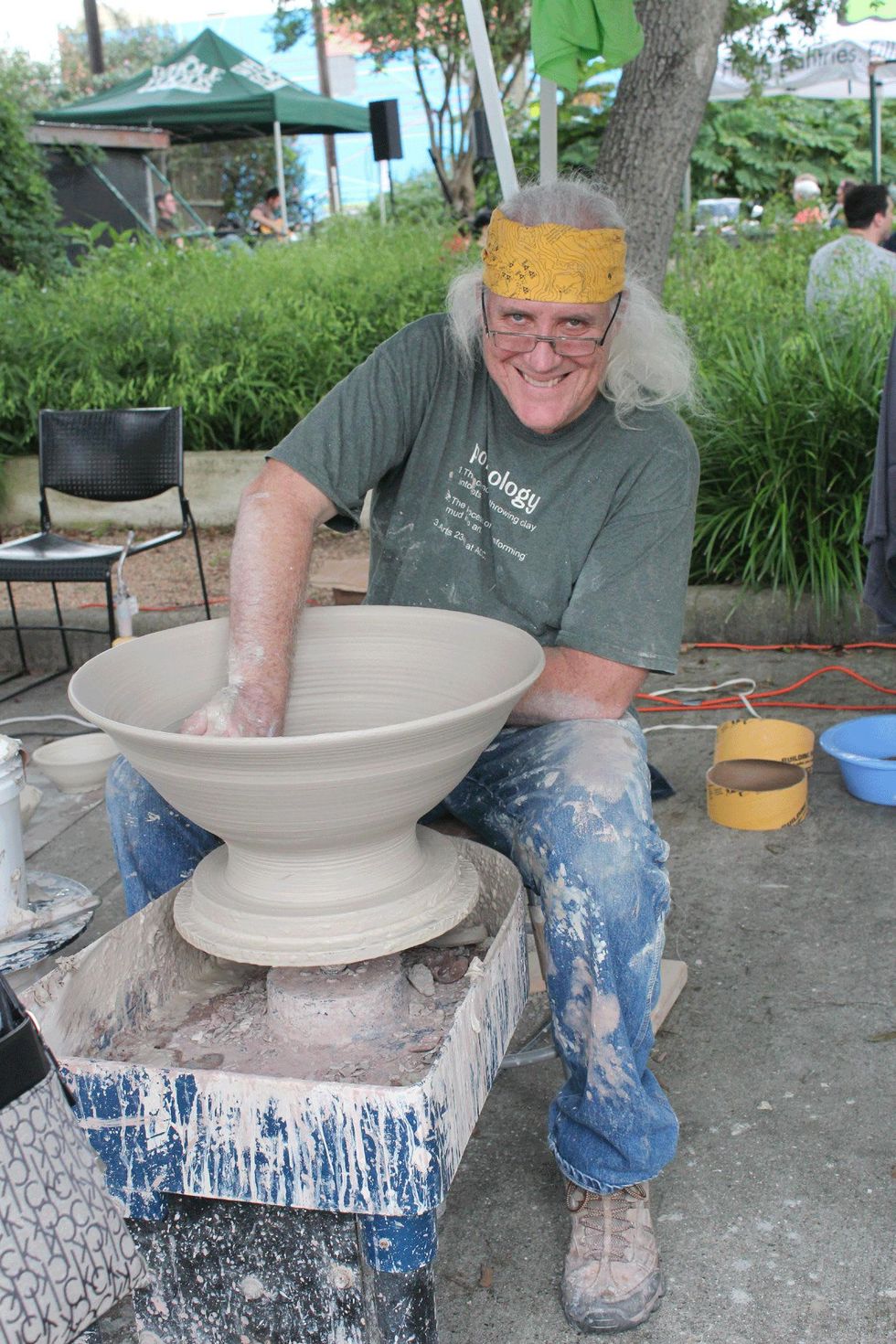 Empty Bowls event 2015 Craig Clark potter artist