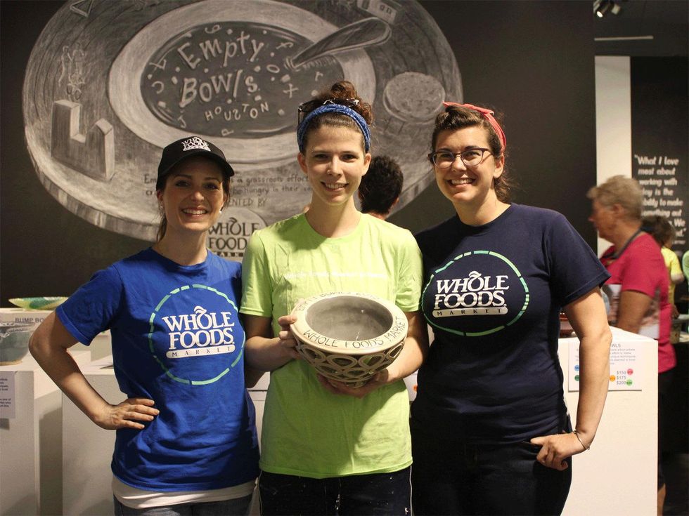 Empty Bowls event 2015 Whole Foods Market representatives