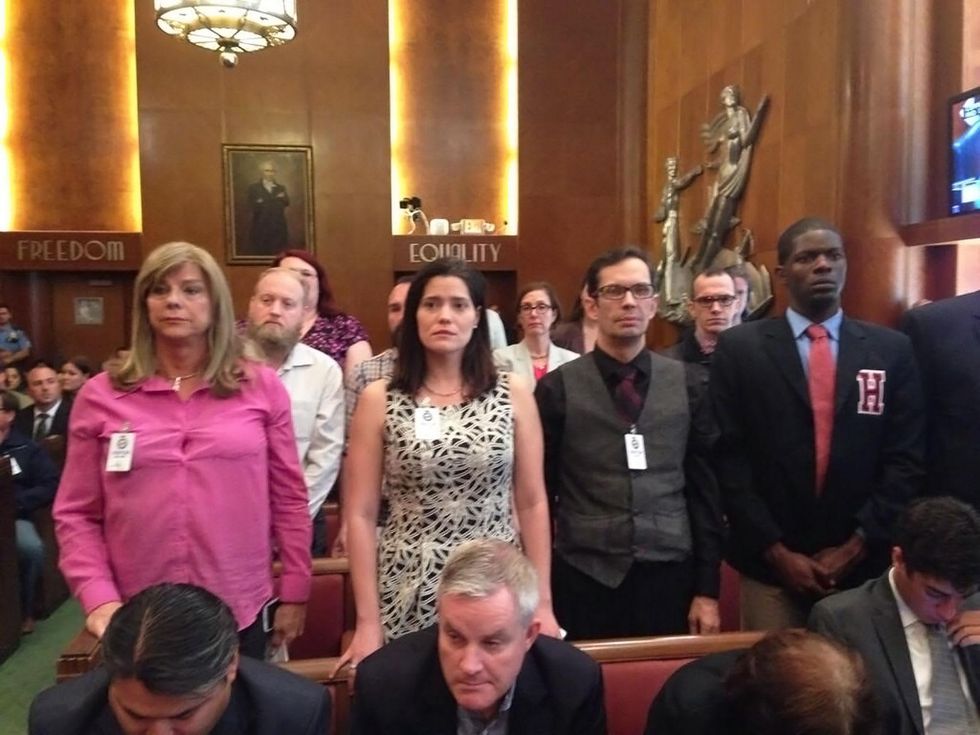 Equality Rights Ordinance backers at City Hall May 14, 2014