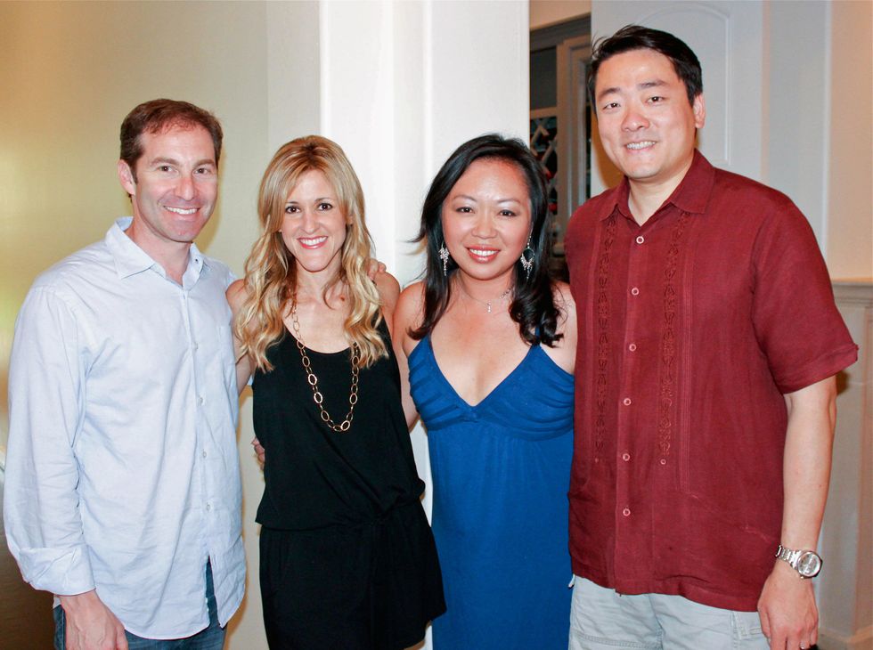 Eric Haas, from left, Courtney Zubowski Haas, Miya Shay and Gene Wu at the Bridal Brunch September 2014