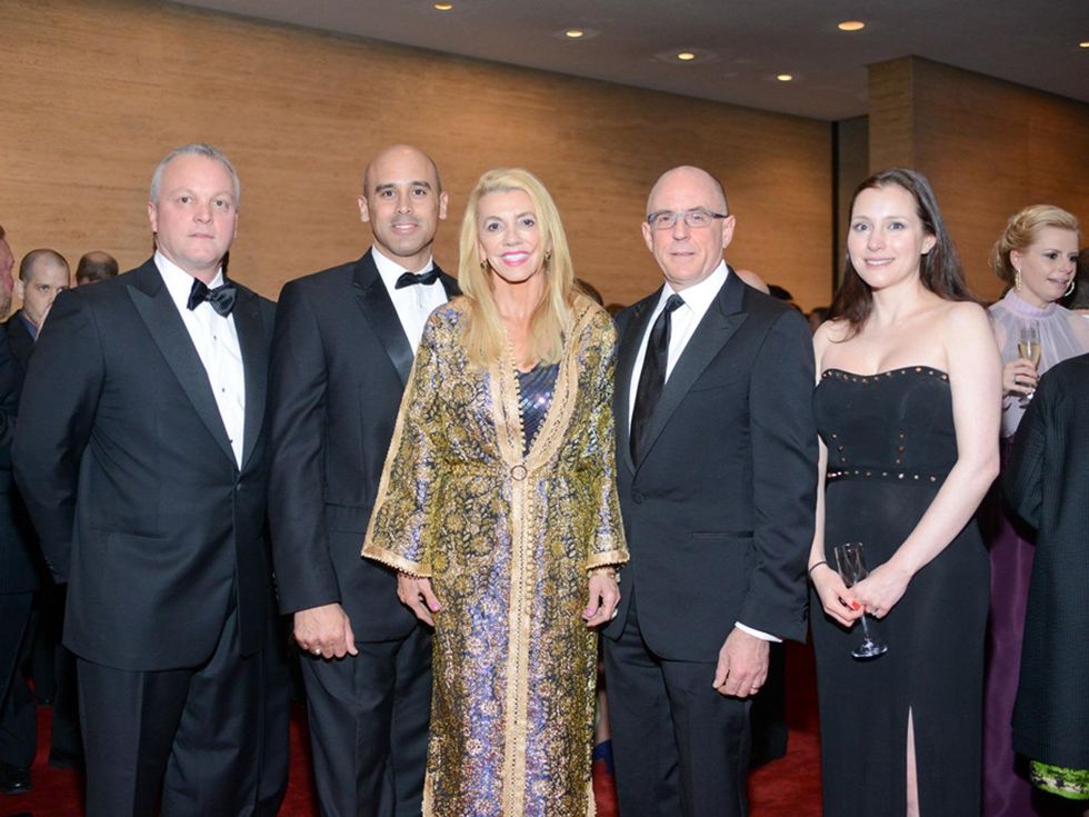 Eric Schaeffer, from left, Tyson Voelkel, Marie Taylor Bosarge, Bruce Eames and Sunday Riley at the Houston Symphony Wine Dinner March 2014
