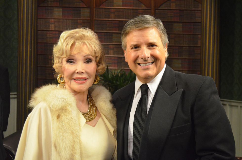 Ernie Manouse and Joanne Herring at taping of Manor of Speaking after Downton Abbey