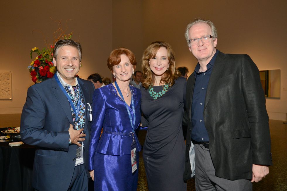 Ernie Manouse, from left, Trish Rigdon, Sharon Adams and Tracy Letts at the Houston Cinema Arts Festival opening night party November 2013