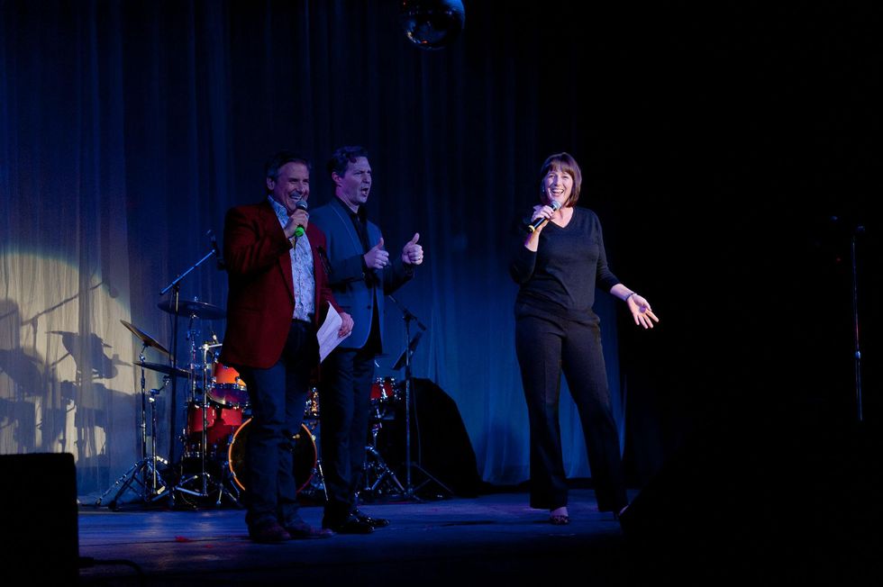 Ernie Manouse, Ron Bohmer and Kelly Young at Charity in Song with Book of Mormon cast members at Numbers