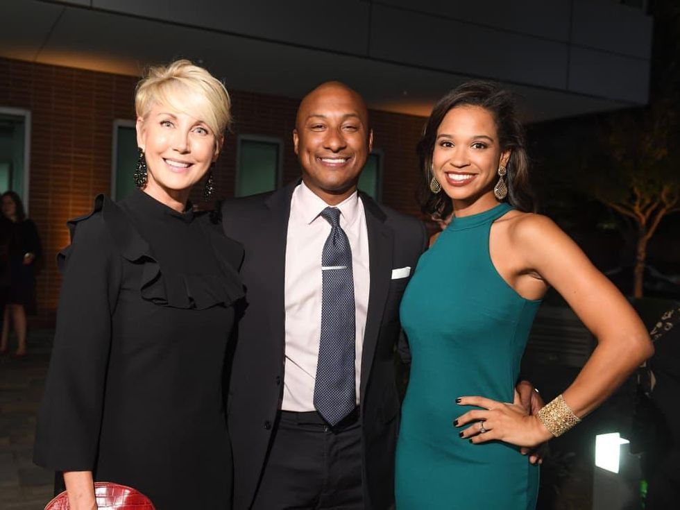 erri Moore, Troy Clendenin, Mia Gradney at Dress for Success Cuisine for a Cause