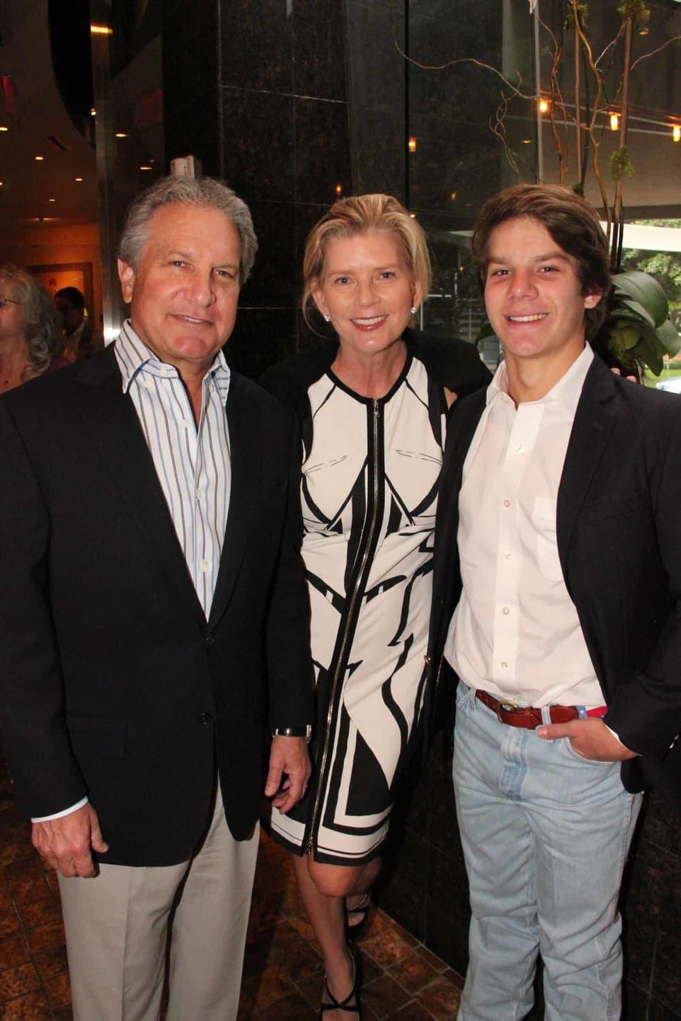 ESCAPE dinner, 4/16, Doug Schnitzer, Melissa Schnitzer, son