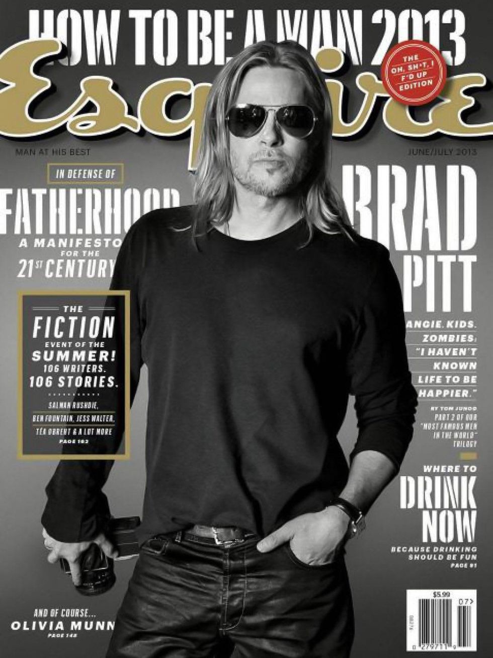 Esquire magazine Brad Pitt best bars June July 2013 issue