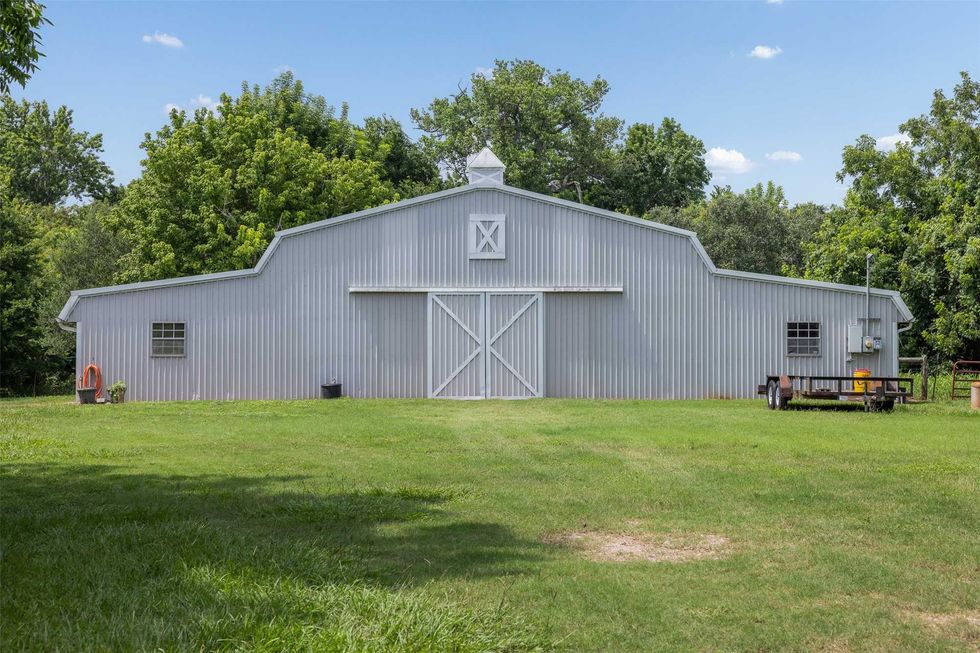 Exterior of the barn at S Lazy S Ranch at 8502 Standberry Road