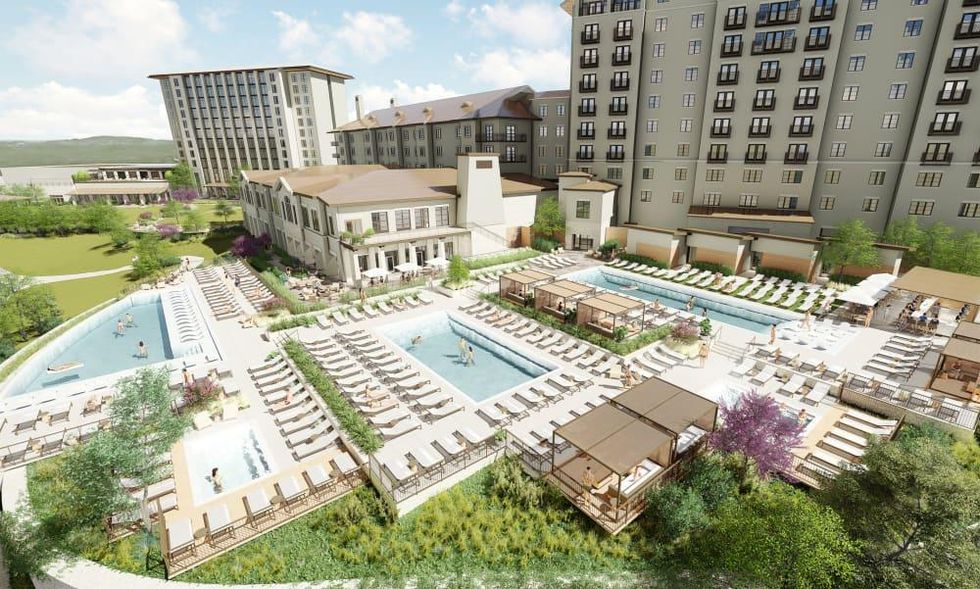 Exterior rendering of Omni Barton Creek Resot