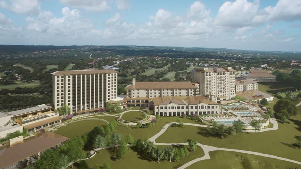 Exterior rendering of Omni Barton Creek Resot