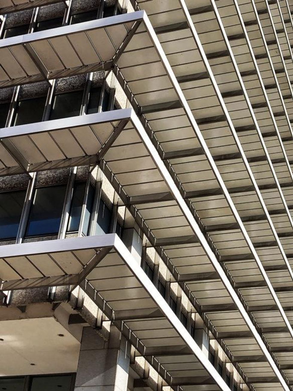 Exxon building 800 Bell fins