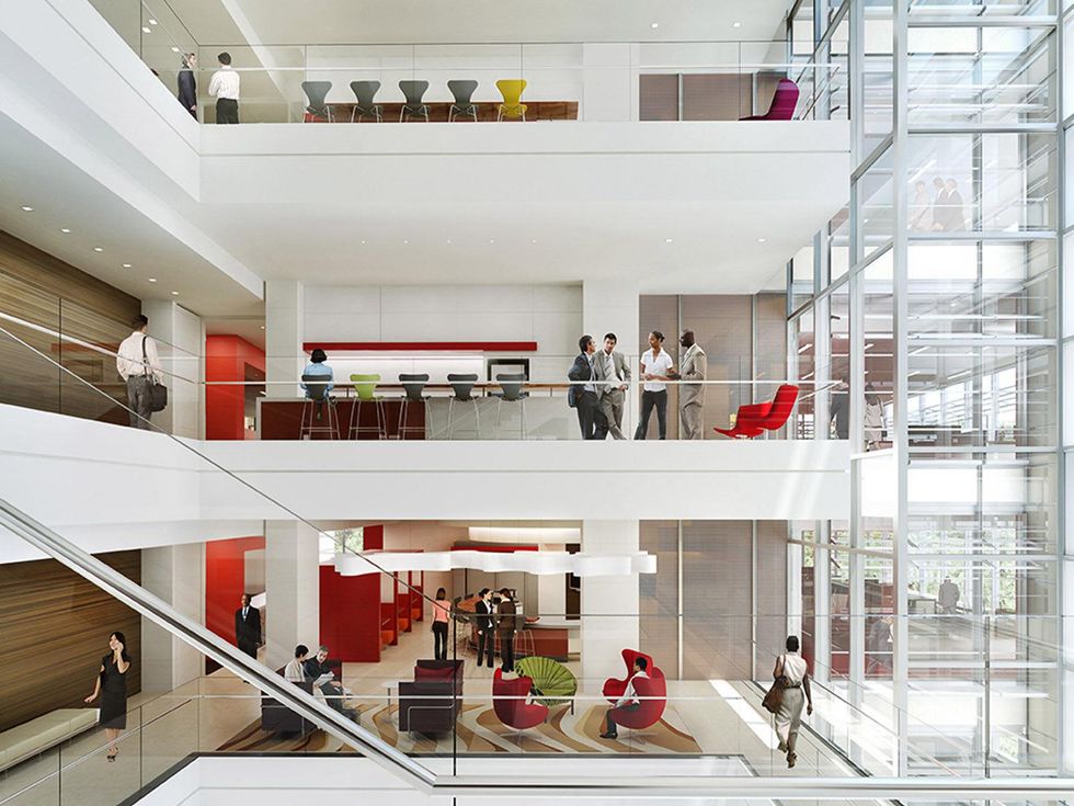 ExxonMobil new campus atrium rendering August 2013