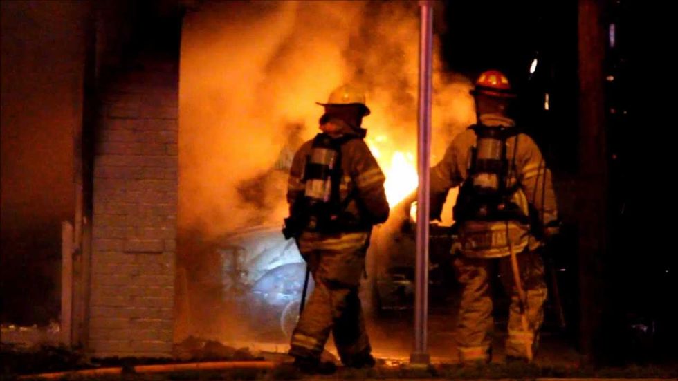 Massive fire destroys landmark business: SUV also explodes in the mysteriousblaze
