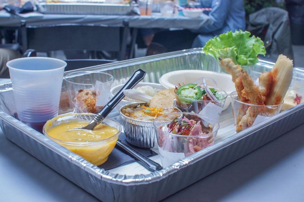 Falliday Leftover Throwdown tray of food