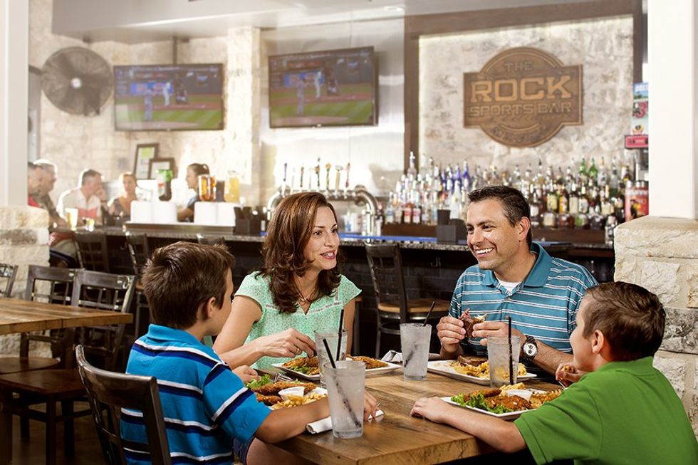 Family having dinner in Round Rock