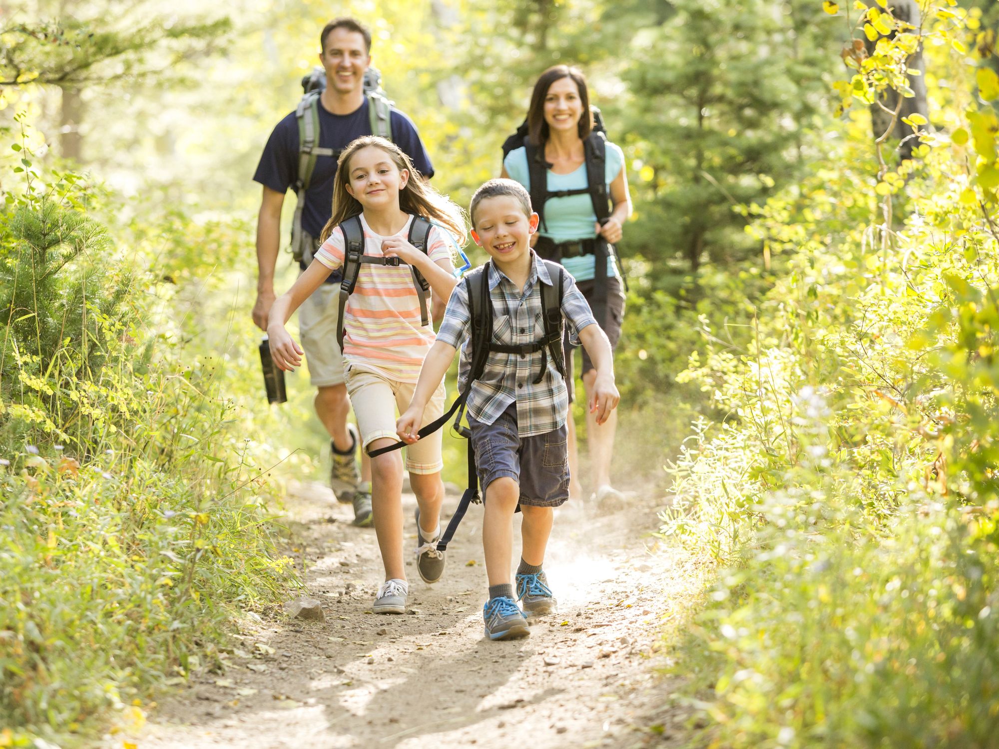Family hiking