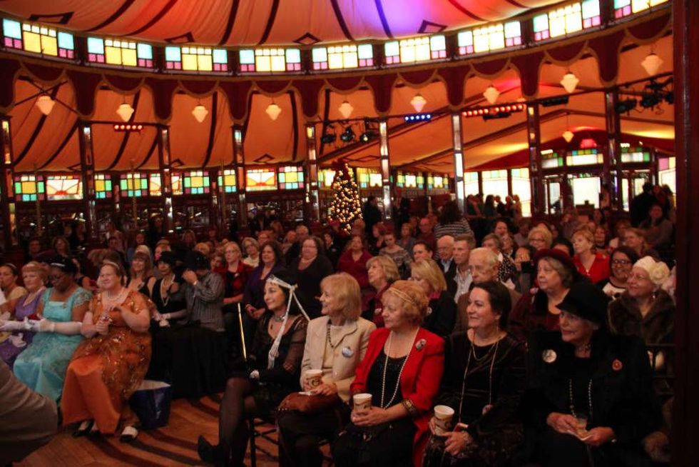 Fans at Downton Abbey Manor of Speaking sneak preview