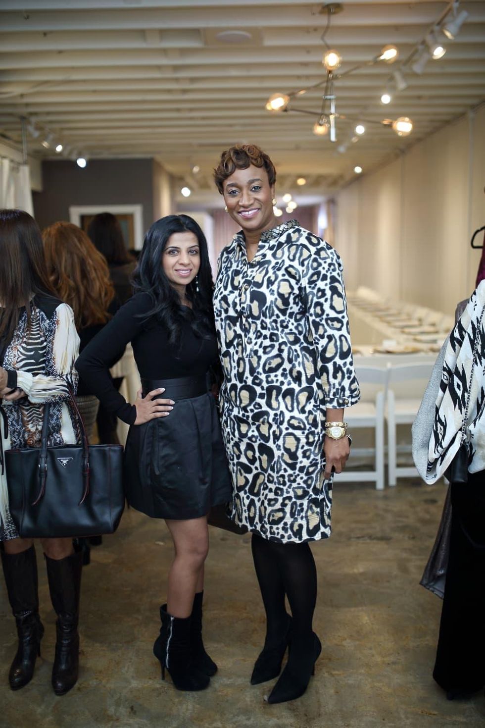 Farida Abjani, Andrea Bonner at Miles David fashion show