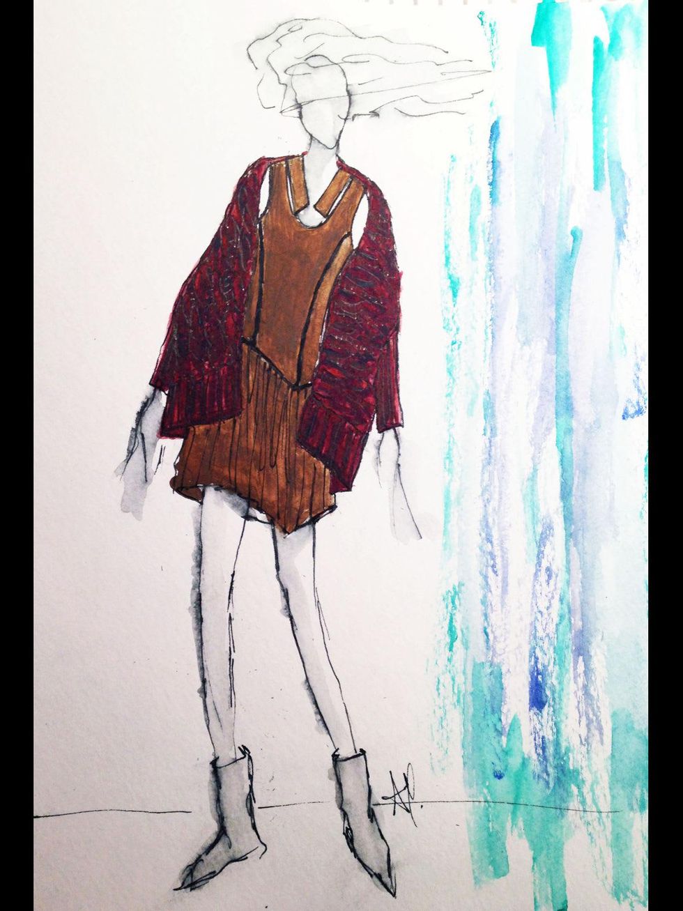 Fashion Week fall 2013, sketches, January 2013, Ann Yee