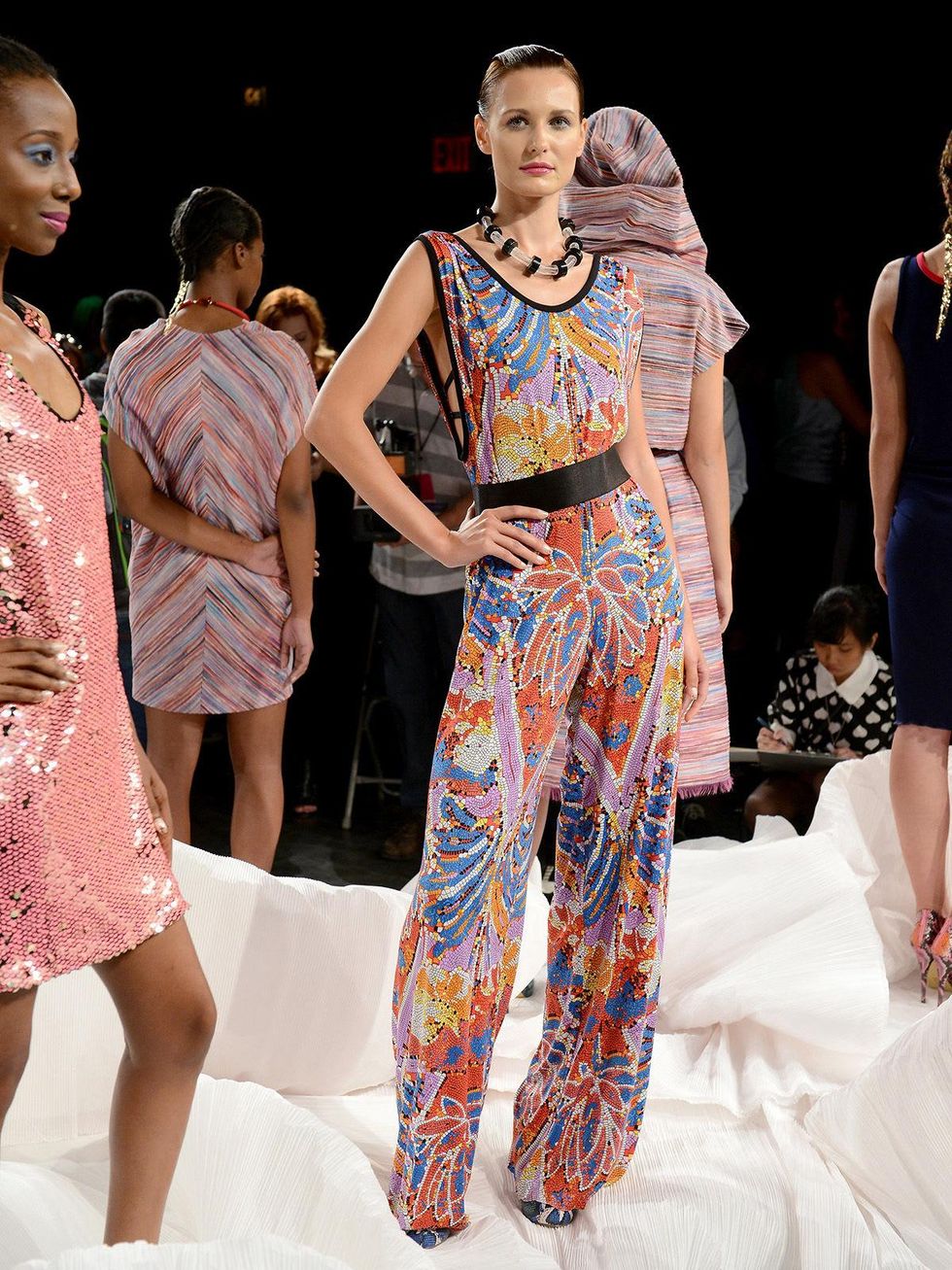 Fashion Week spring 2014 Czar by Cesar Galindo bold print Photo by Noam Galai Getty Images for Mercedes-Benz
