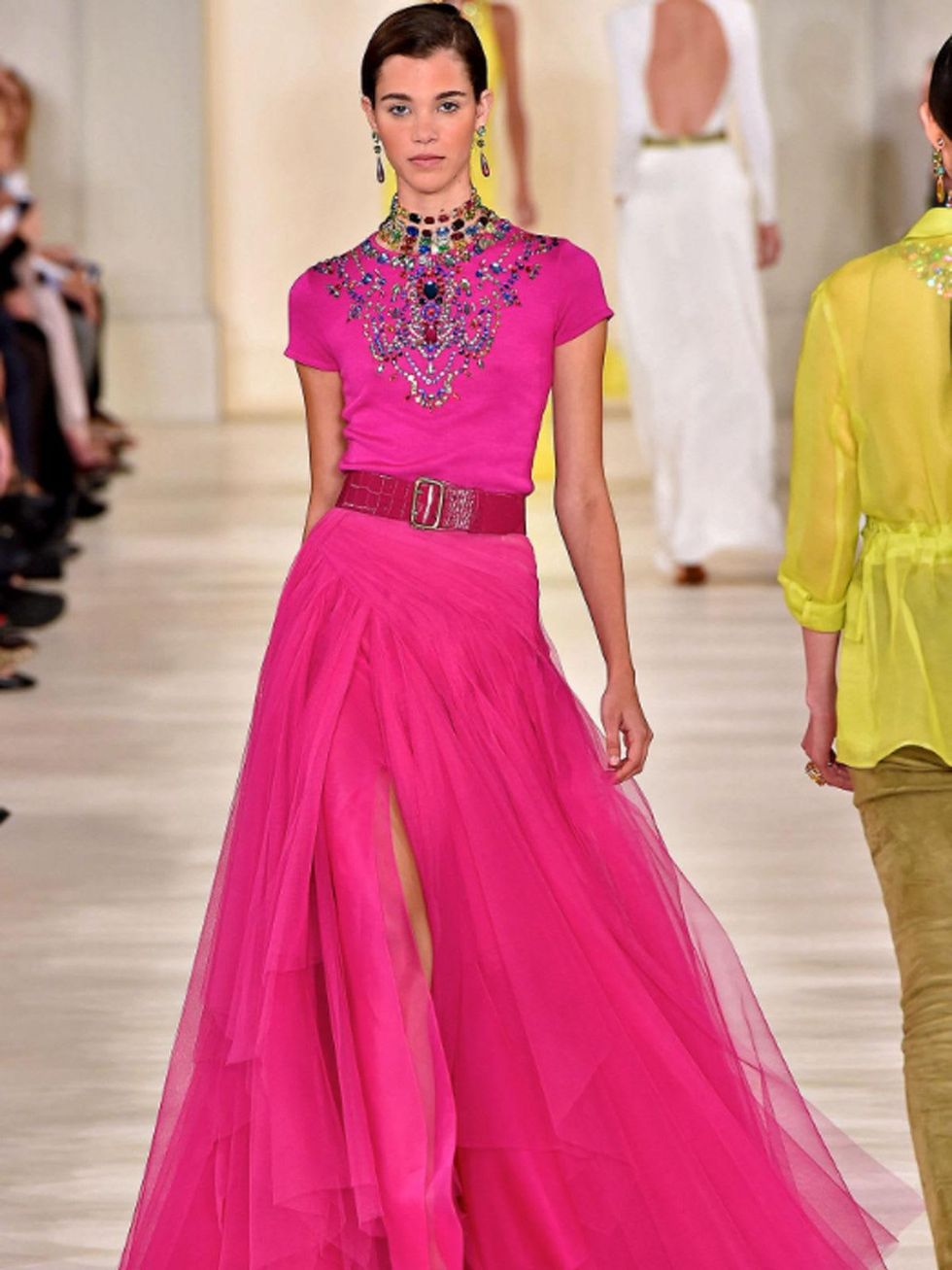 Fashion Week spring 2015 Ralph Lauren September 2014 pink gown