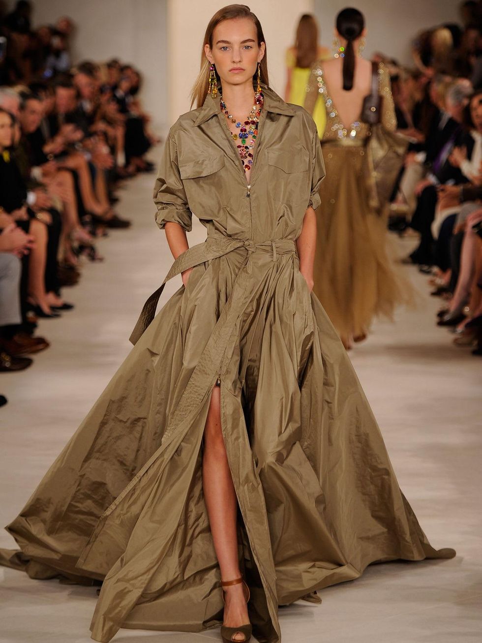 Fashion Week spring 2015 Ralph Lauren September 2014 safari coat dress
