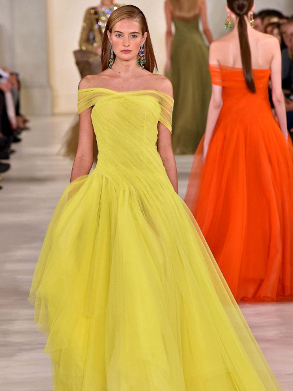 Fashion Week spring 2015 Ralph Lauren September 2014 yellow gown