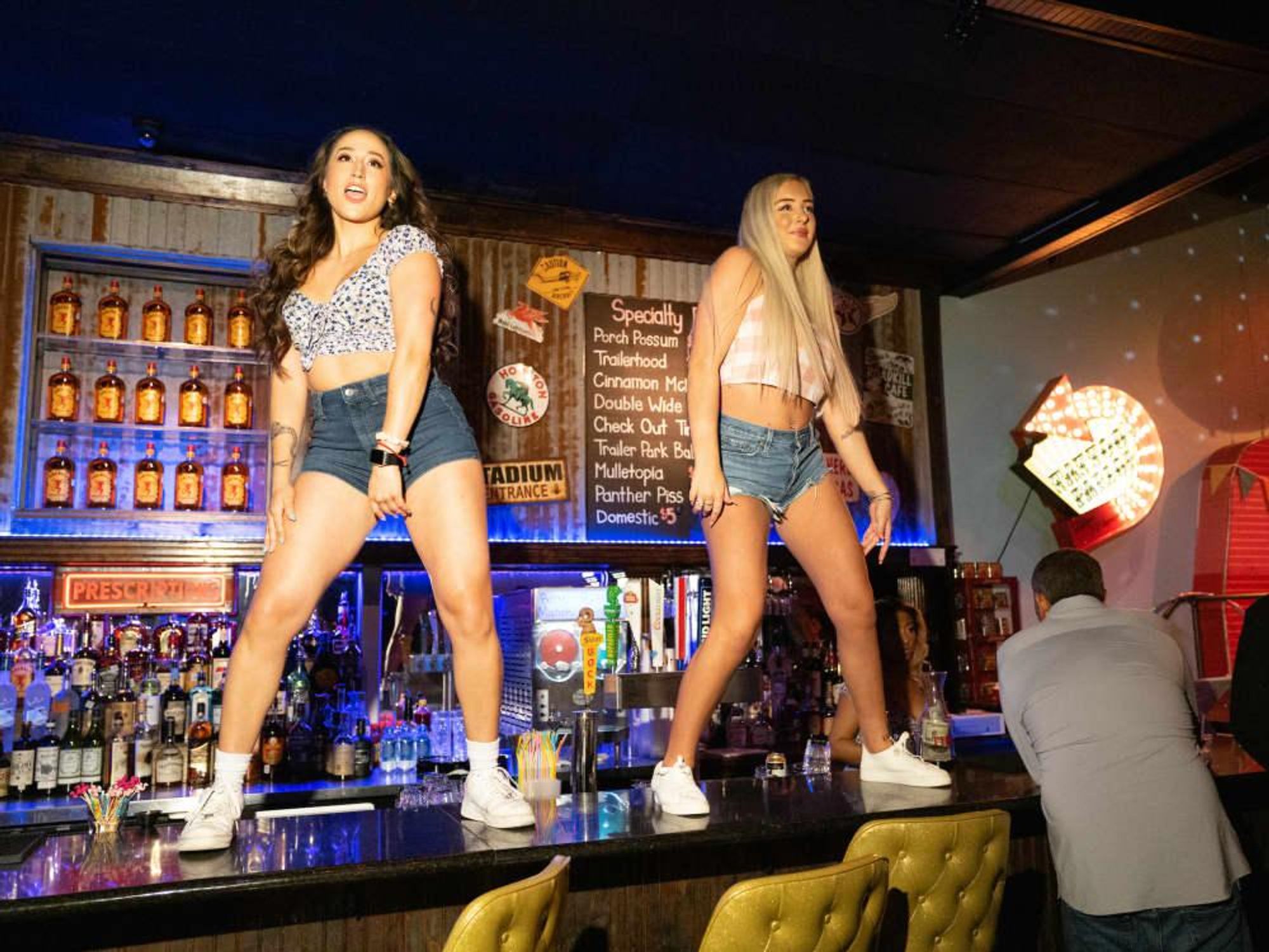 Fat Boots dancing bartenders