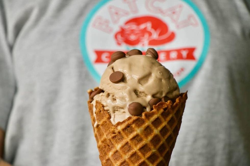 Fat Cat Creamery ice cream cone