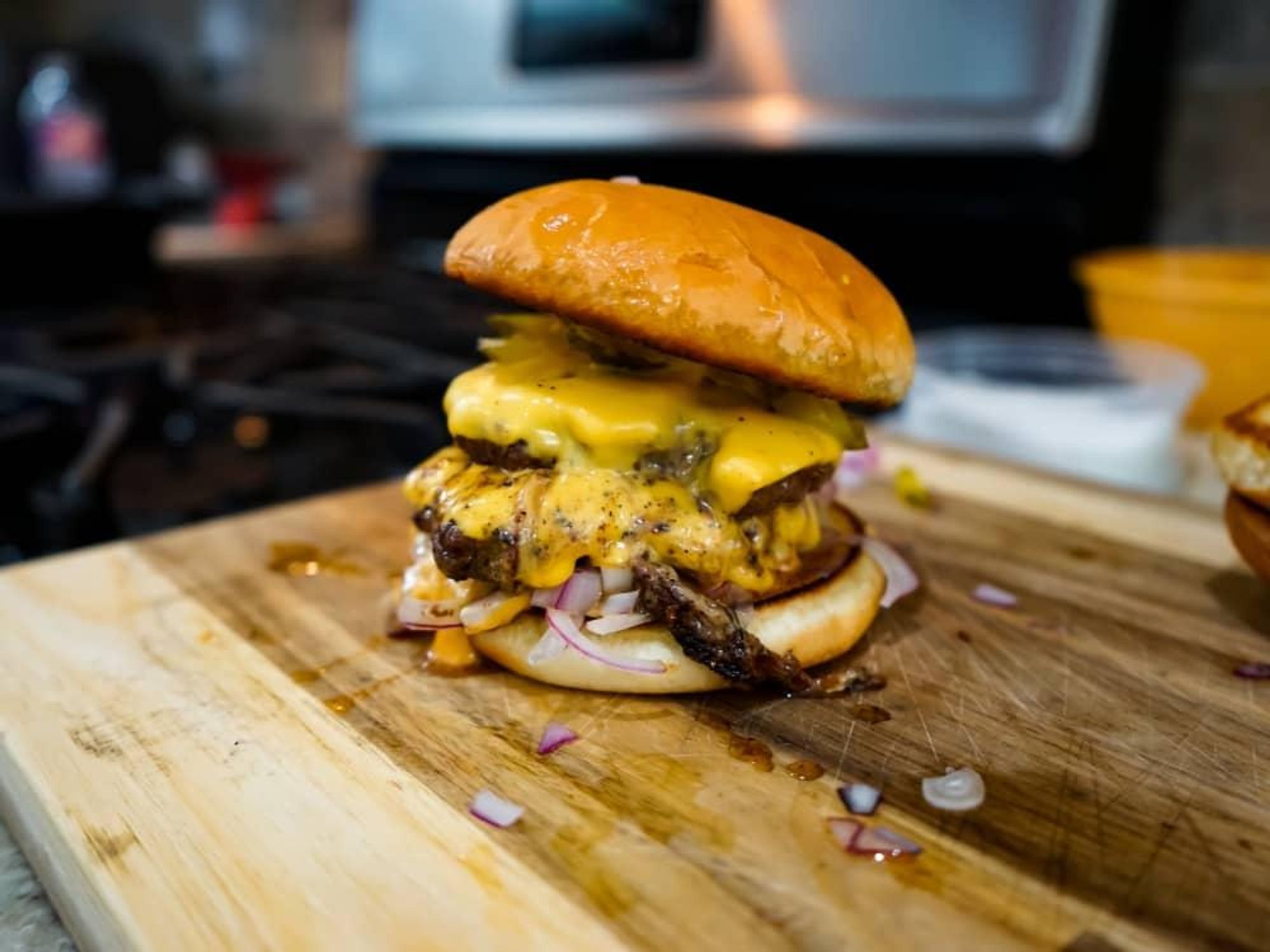 Fat Cat Creamery Tony Lopez cheeseburger