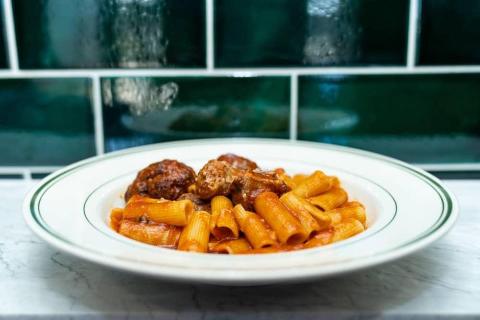 Fegen's restaurant rago's Sunday meatball