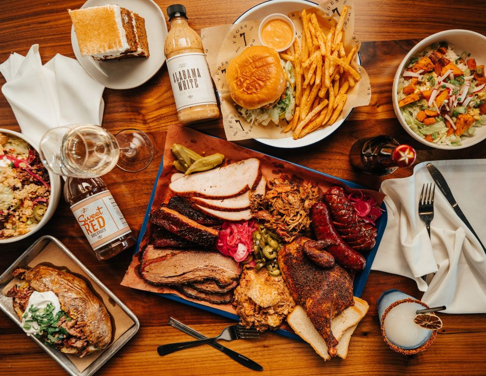 Feges BBQ food spread