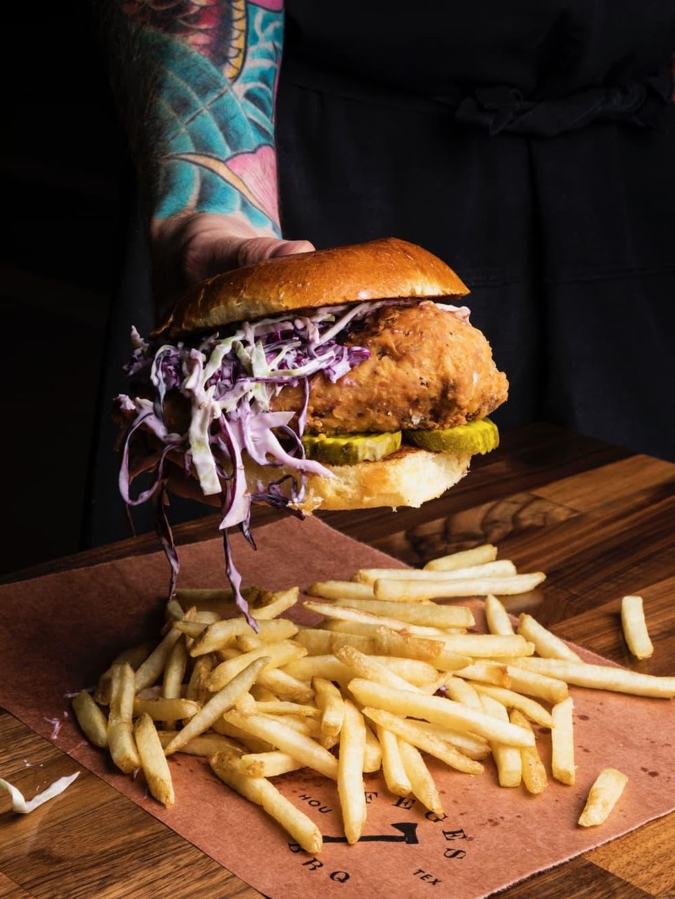 Feges BBQ Spring Branch fried chicken sandwich