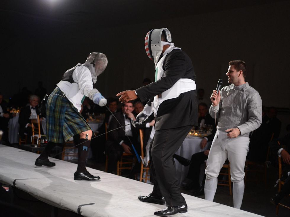 Fencing action at Men of Menil March 2014