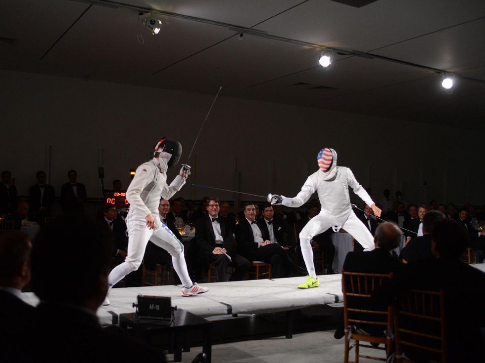 Fencing action at Men of Menil March 2014