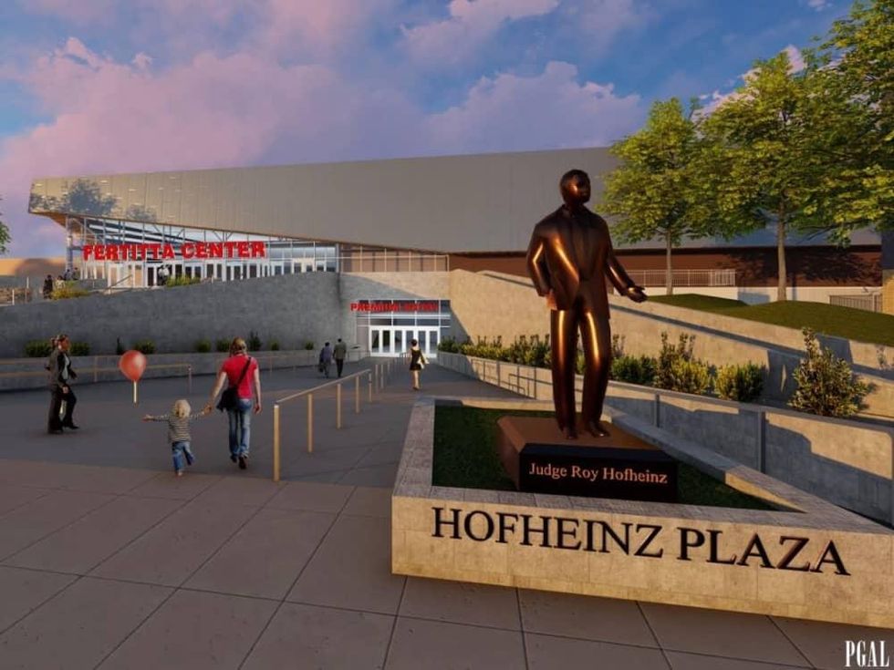 Fertitta Center and Hofheinz Plaza courtesy rendering