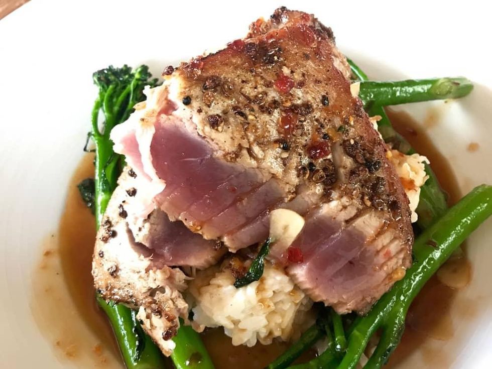 Field and Tides Sichuan peppercorn crusted tuna