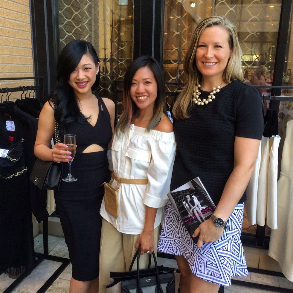 Fifi Phi, Issa Chou and Bethany Buchanan at Tootsies party for Tamara Mellon