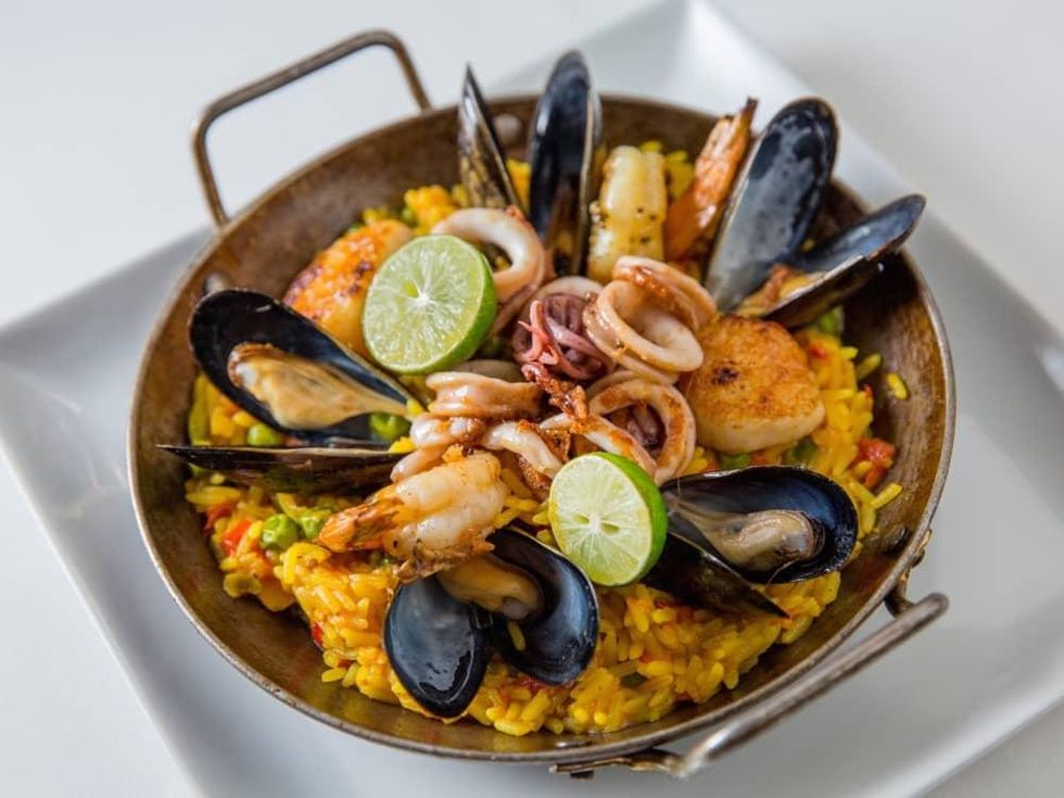 Fig & Olive Galleria seafood paella