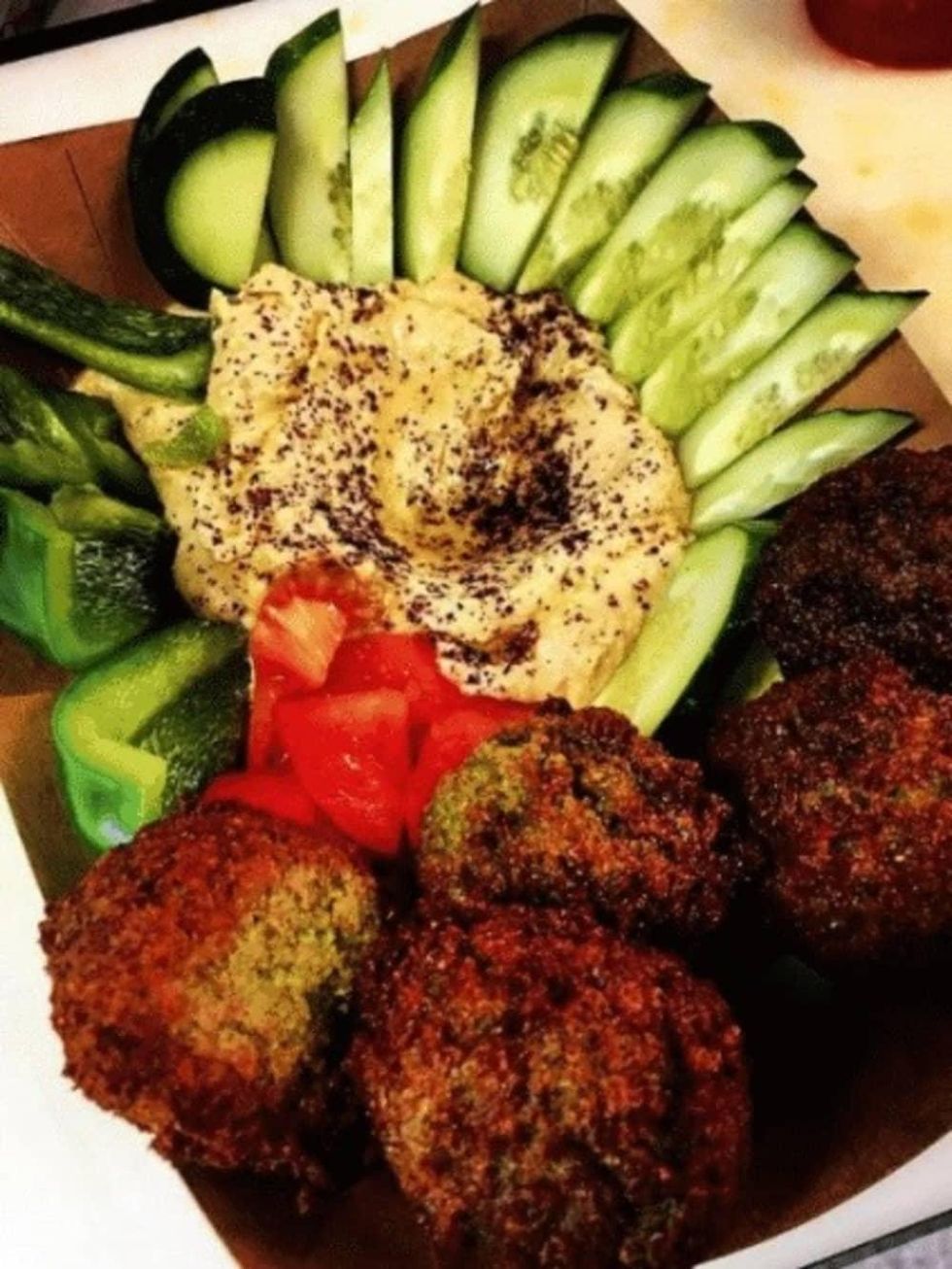 Finn Hall Oddball Eats falafel