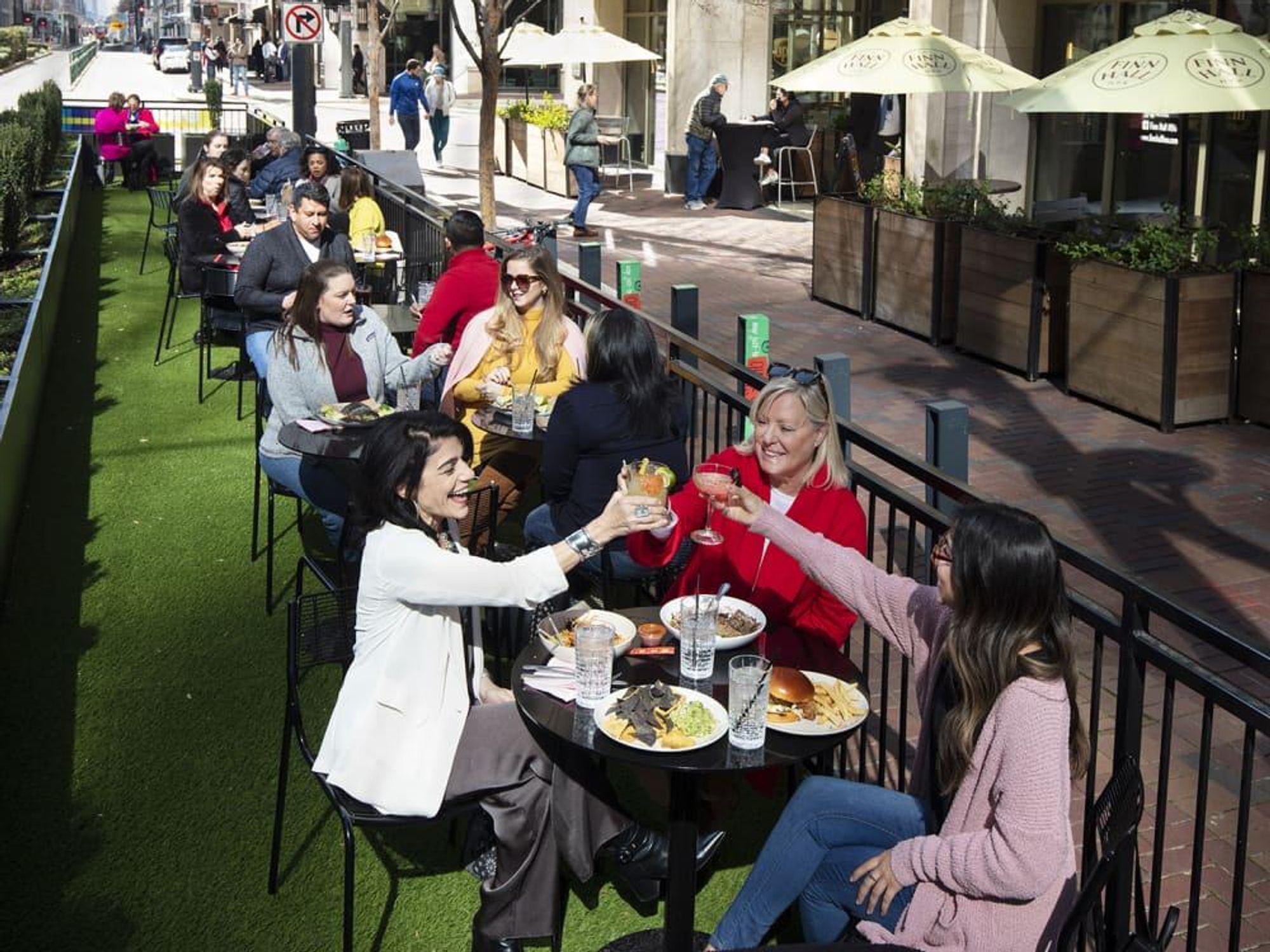 Finn Hall patio Houston downtown