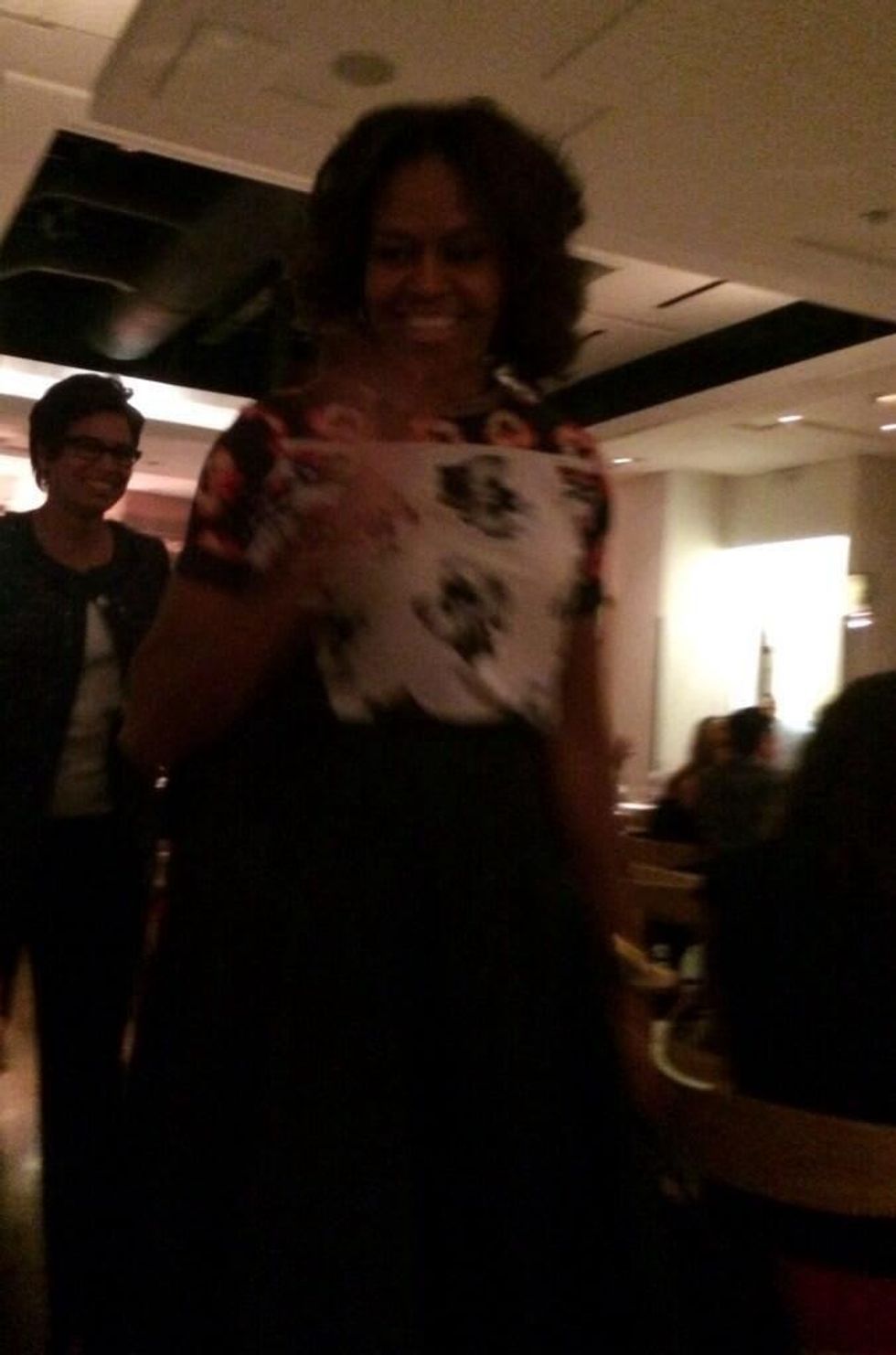First Lady Michelle Obama at Triniti Restaurant in Houston