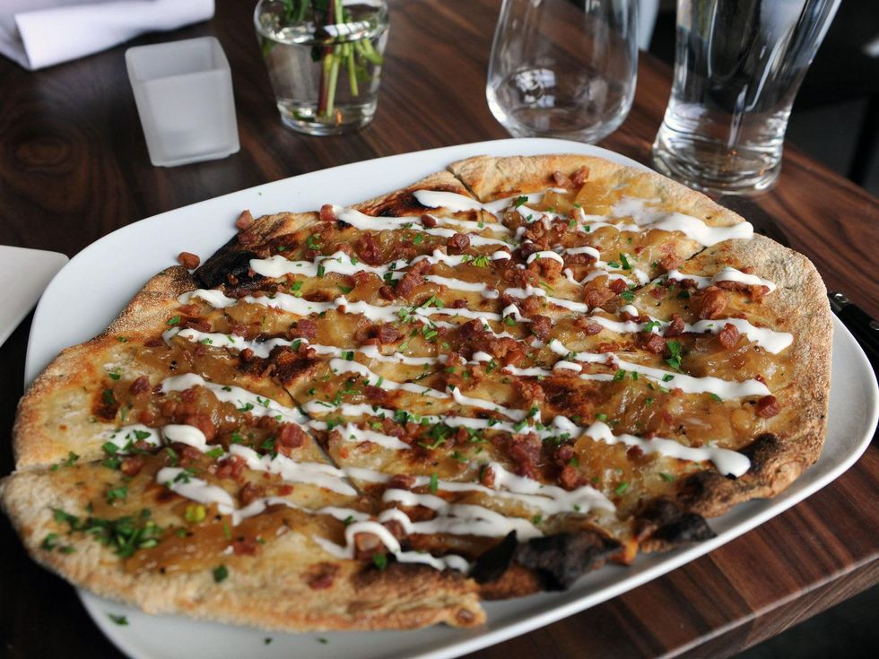 First taste at Bistro Menil September 2014 flat bread